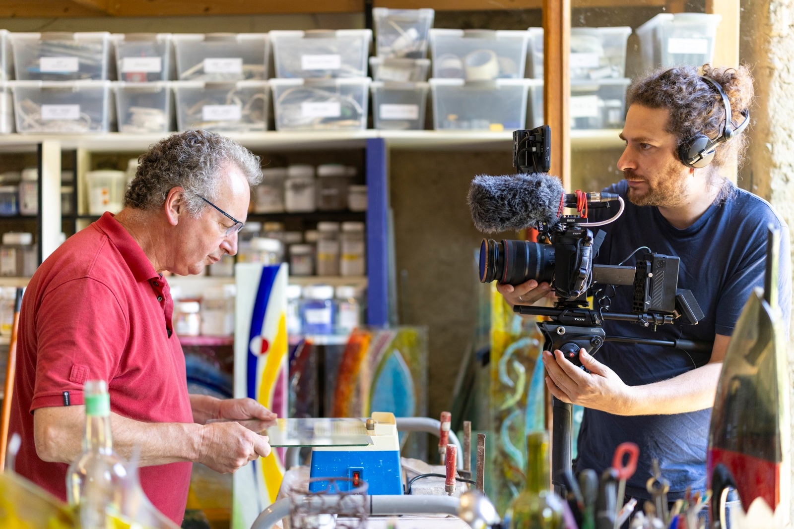 Marc Kniebihler et Jacob Redman (r&eacute;alisateur de notre film p&eacute;dagogique)
